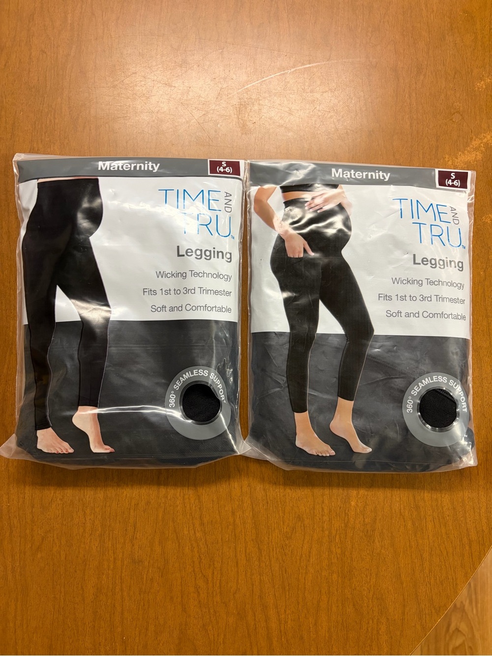 Time and Tru Black Maternity Leggings Size Small 4 6 NIP